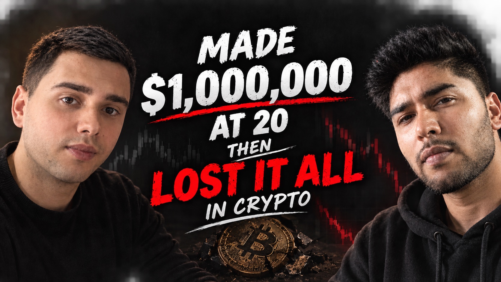 The Underdog Show thumbnail featuring Danii and mscode07: Made $1,000,000 at 20, then lost it all in crypto.