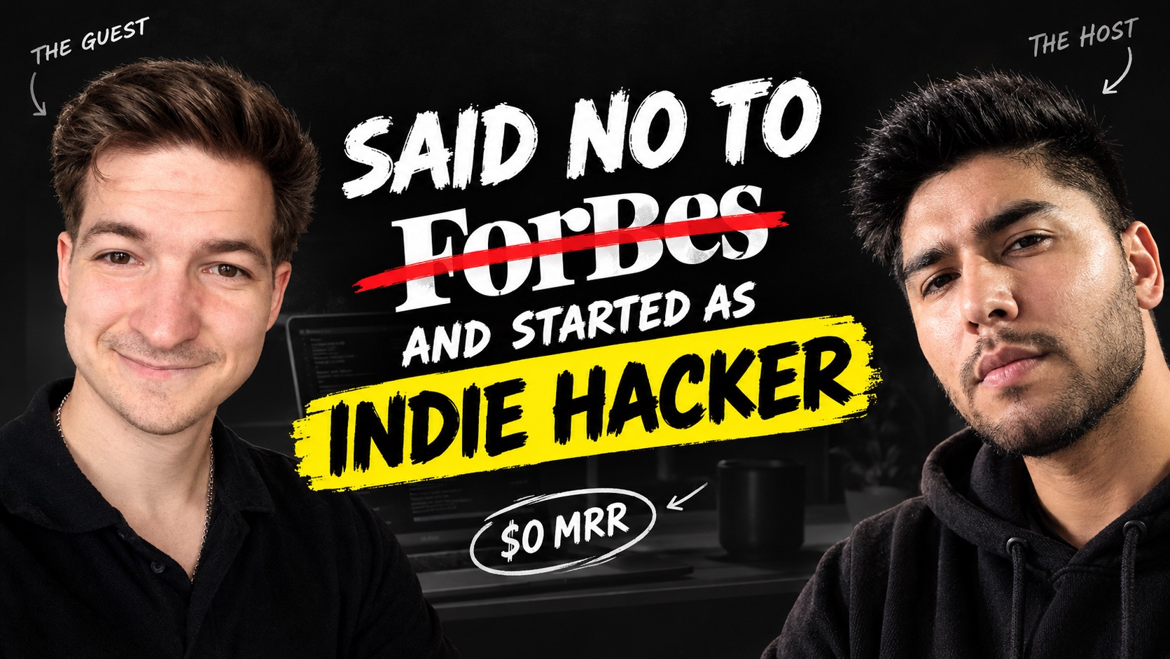 The Underdog Show thumbnail featuring Pasha and mscode07: Said no to Forbes and started as an indie hacker.